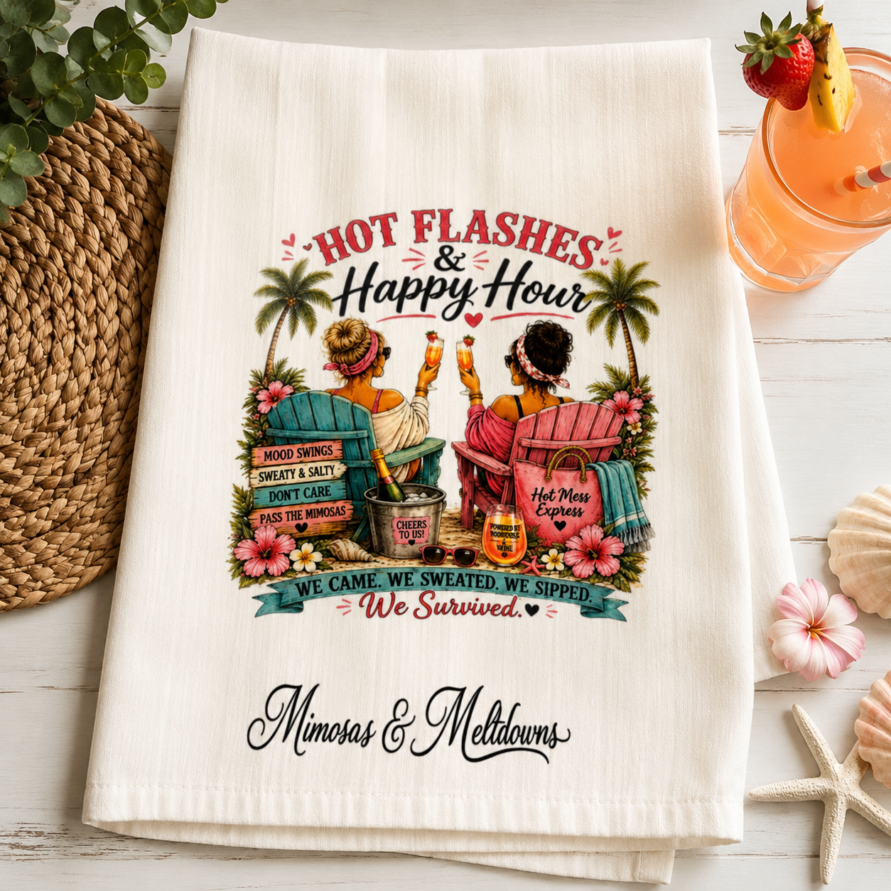 Mimosas & Meltdowns Kitchen Towels