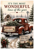 It’s the Most Wonderful Time of the Year – Vintage Christmas Truck Card