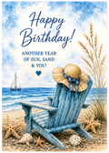 Happy Birthday! Another Year of Sun, Sand & You – Coastal Beach Birthday Card