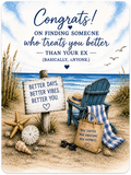 Congrats on Finding Someone Better Than Your Ex – Funny Beach Breakup Greeting Card