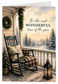It’s the Most Wonderful Time of the Year – Cozy Rustic Christmas Greeting Card