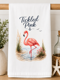 Tickled Pink Flamingo Kitchen Towel